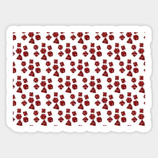 Dice Everywhere - Garnet Red *Clear BG* Sticker